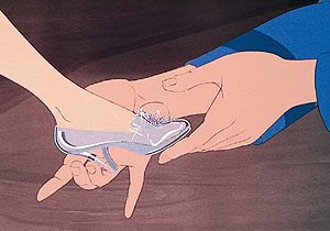 Cinderela: salva da pobreza por um príncipe encantado.