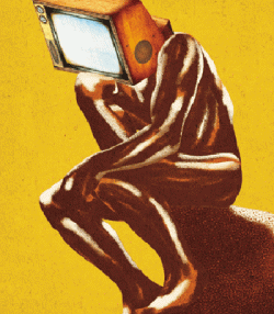 O Pensador na versão em desenho de Gonçalo Viana.