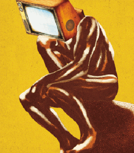 O Pensador na versão em desenho de Gonçalo Viana.