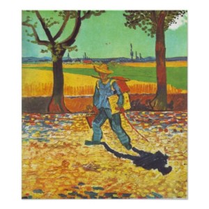 "Pintor na Estrada a Tarascon", Vincent van Gogh.